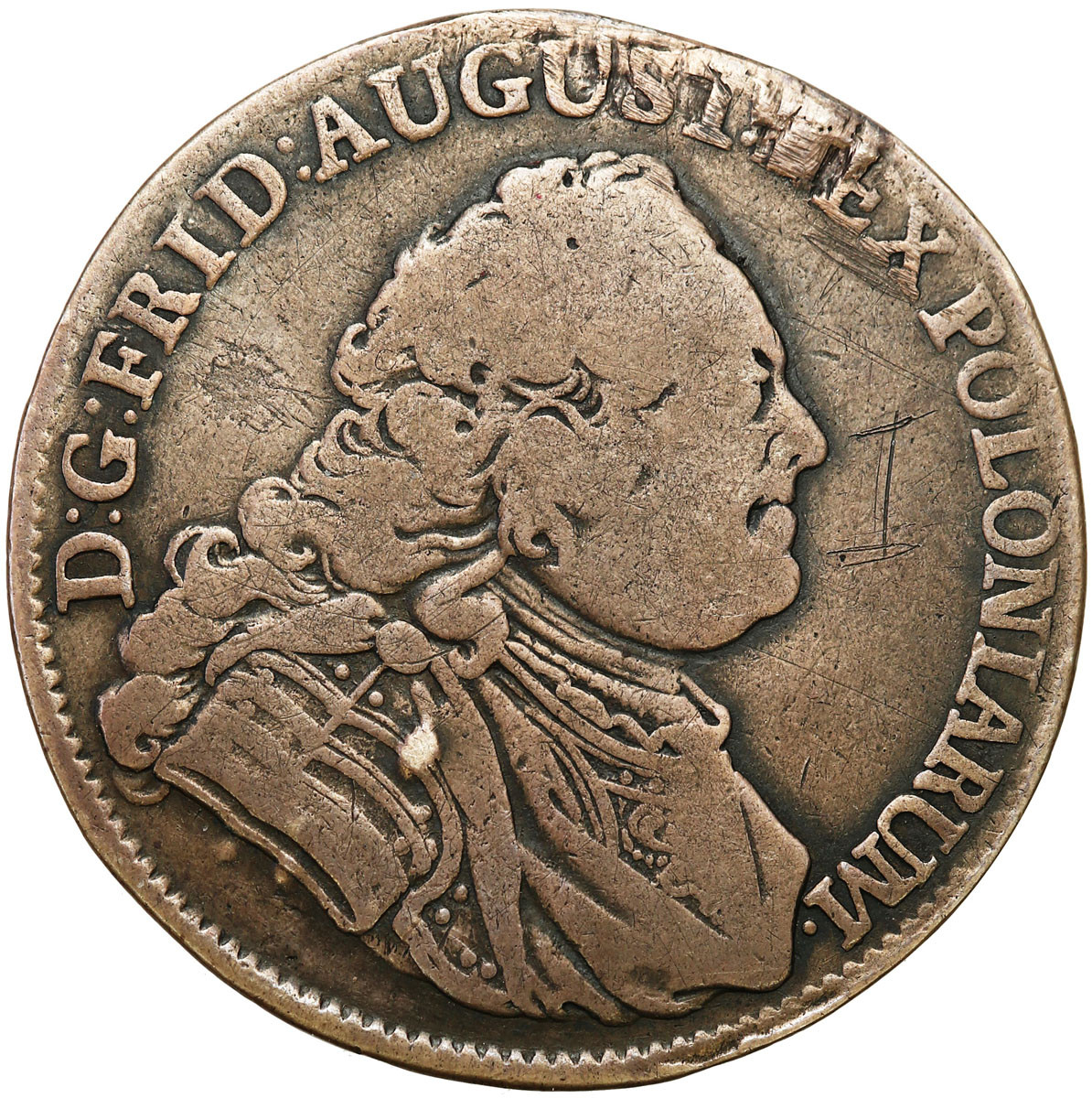 August III Sas. 1/3 talara (1/2 guldena) 1752 FWôF, Drezno
